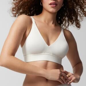 Soma Women's Full Coverage Embraceable Comfort Wireless Unlined Bra Size M White